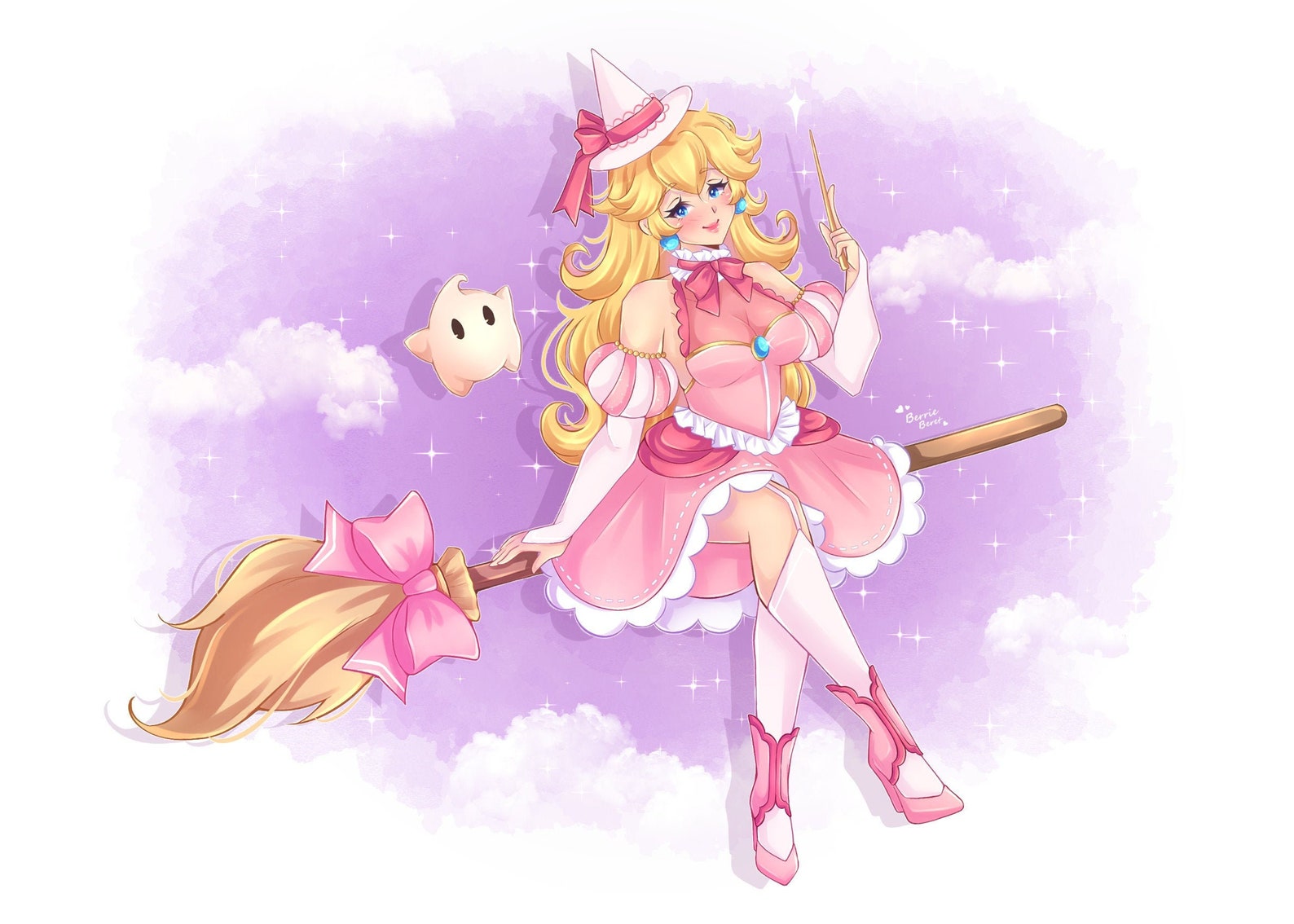 Princesa peach dibujo facil