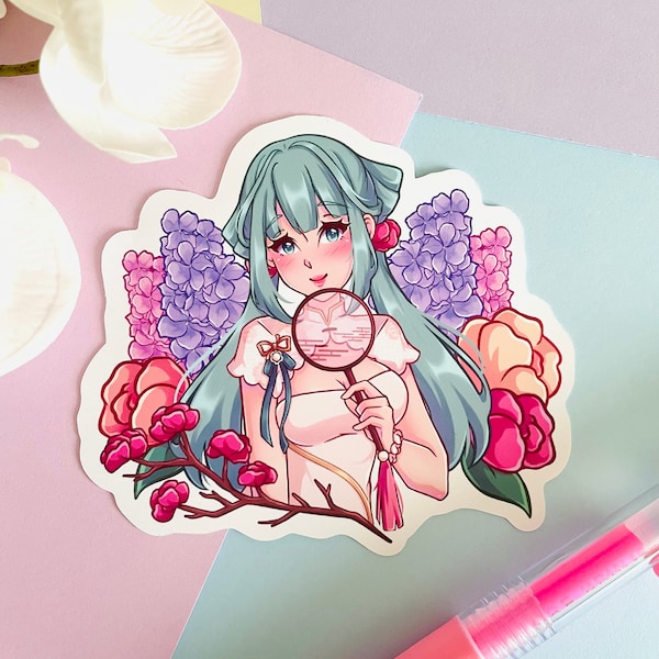 Miku - Shaohua Ver. - Vinyl Sticker - Cute Anime