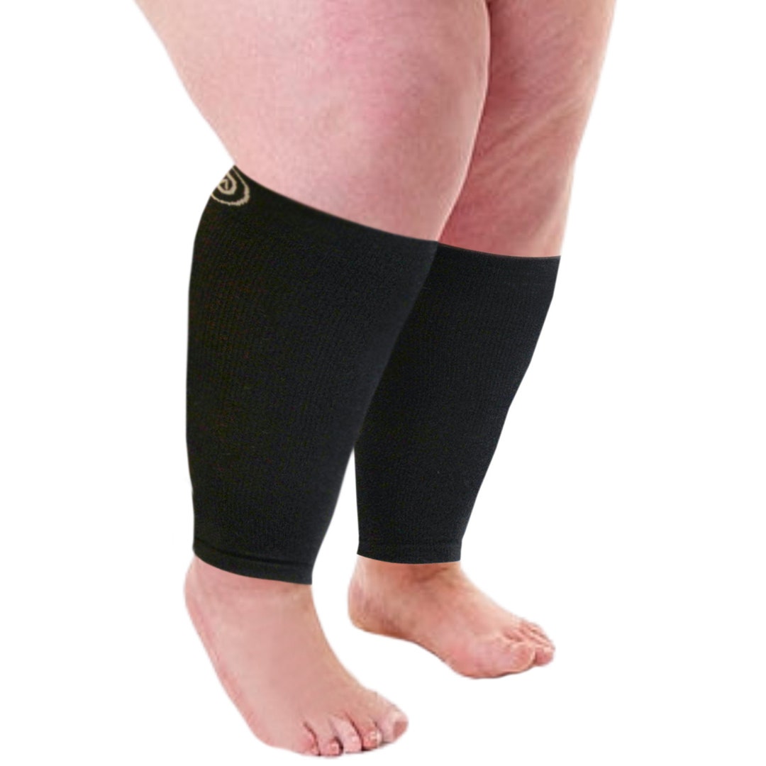 WIDE Calf Compression Sleeves Plus Size by Dominion Active 1 Pair Etsy