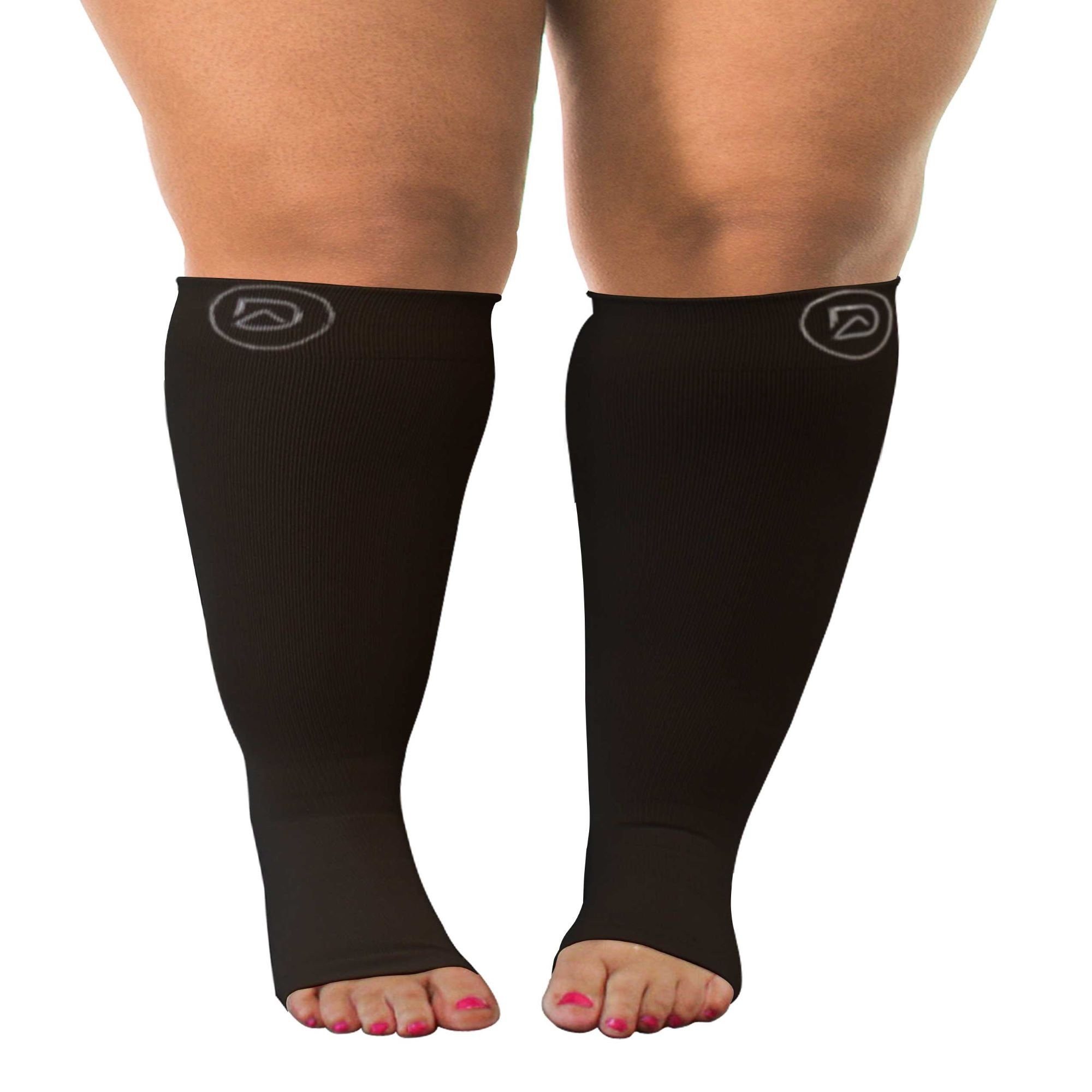 Buy 2-Pack Zipper Compression Socks for Men/Women with Open Toe