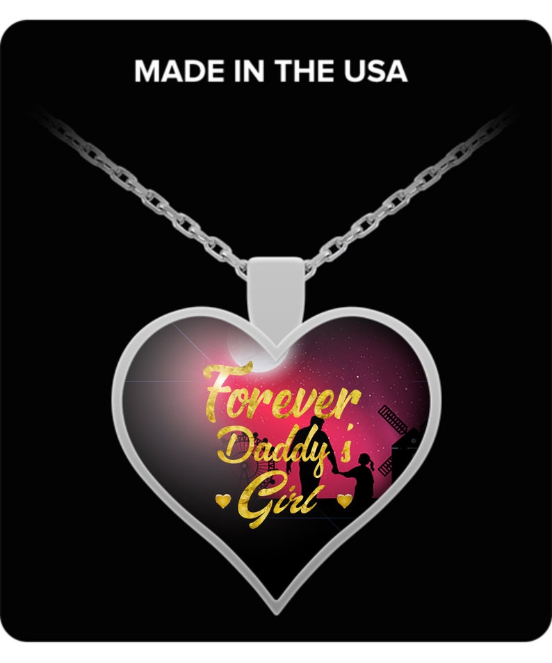 Ladies Gift Forever Daddy/'s Girl Gold Plated Necklace Silver Necklace Daughter/'s Gift