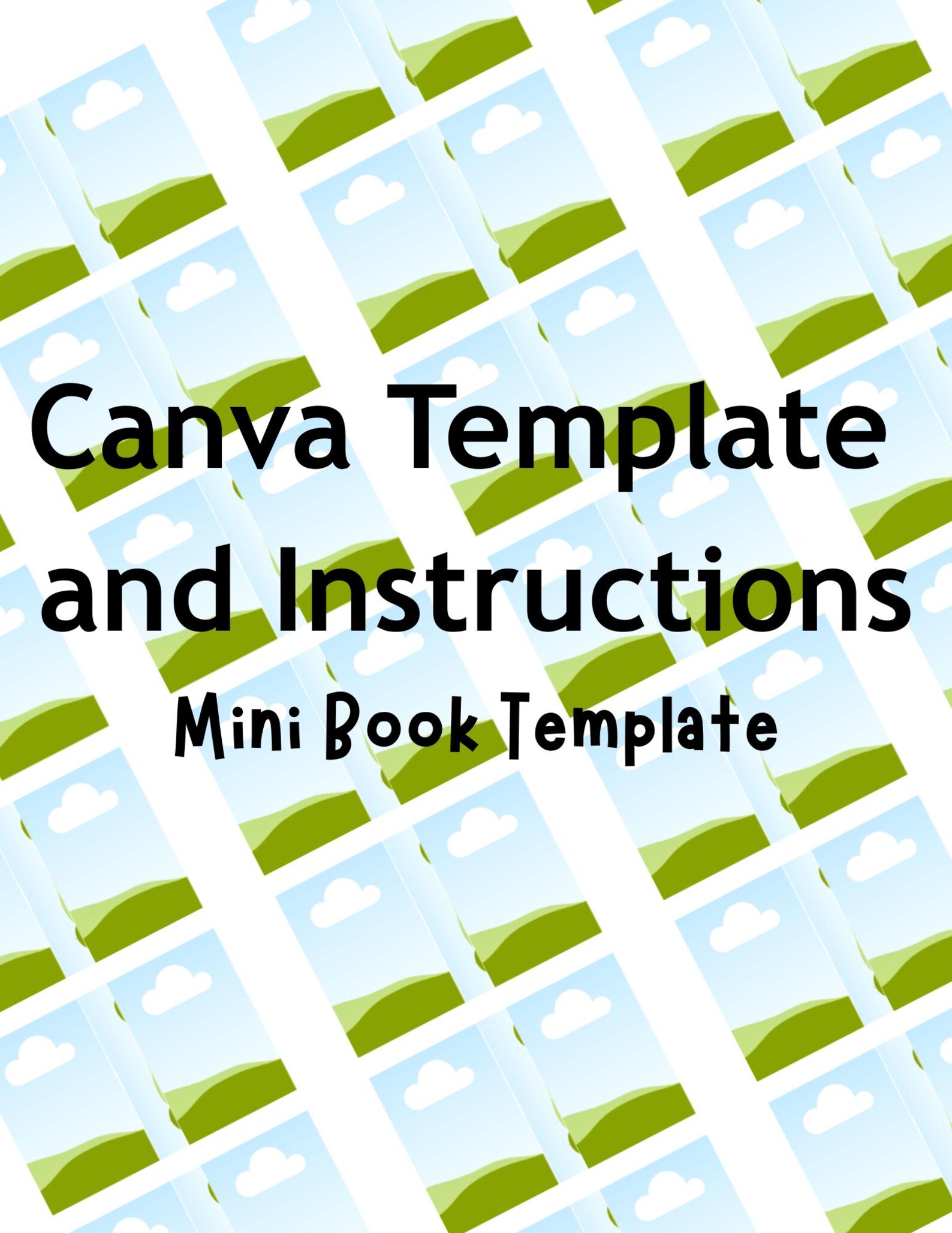 Mini Books Template, to Be Used With Book Blanks or 3/16