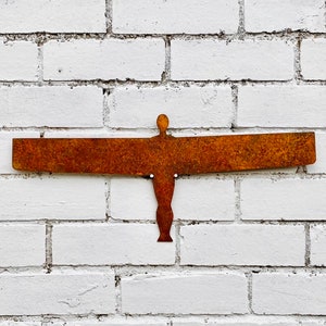 Angel of the North Inspired Wall Art: Rusted Steel Geordie Gift