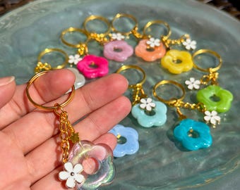 flower keychain (SILVER AVAILABLE) bag charm/purse charm