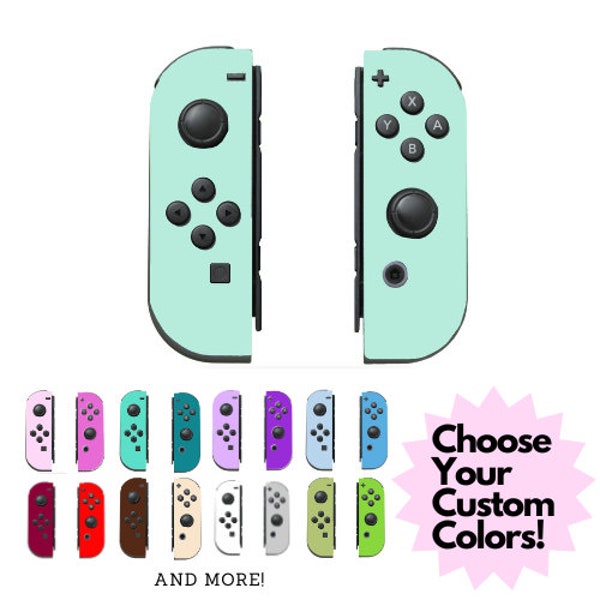 Nintendo Switch Vinyl Decal Skin Set for Joycons - Mix and Match Skins for Console Controllers