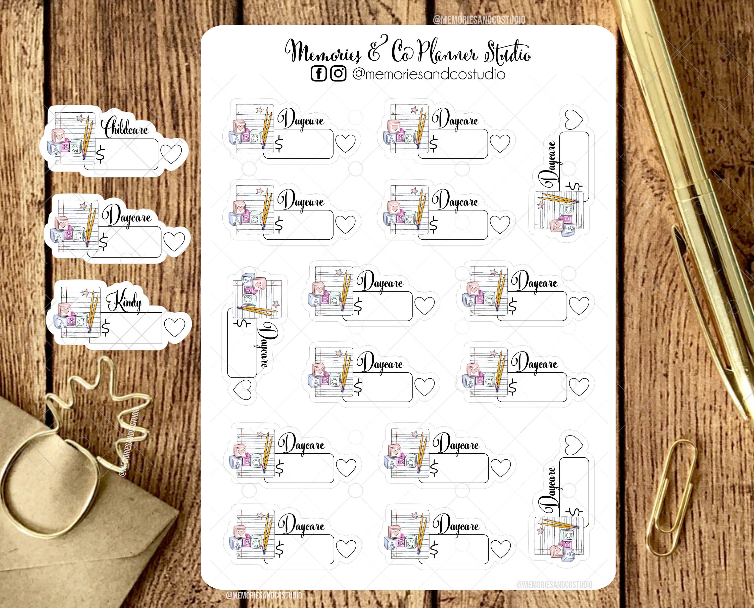 Childcare Planner Stickers Daycare Stickers Kindy Stickers Etsy