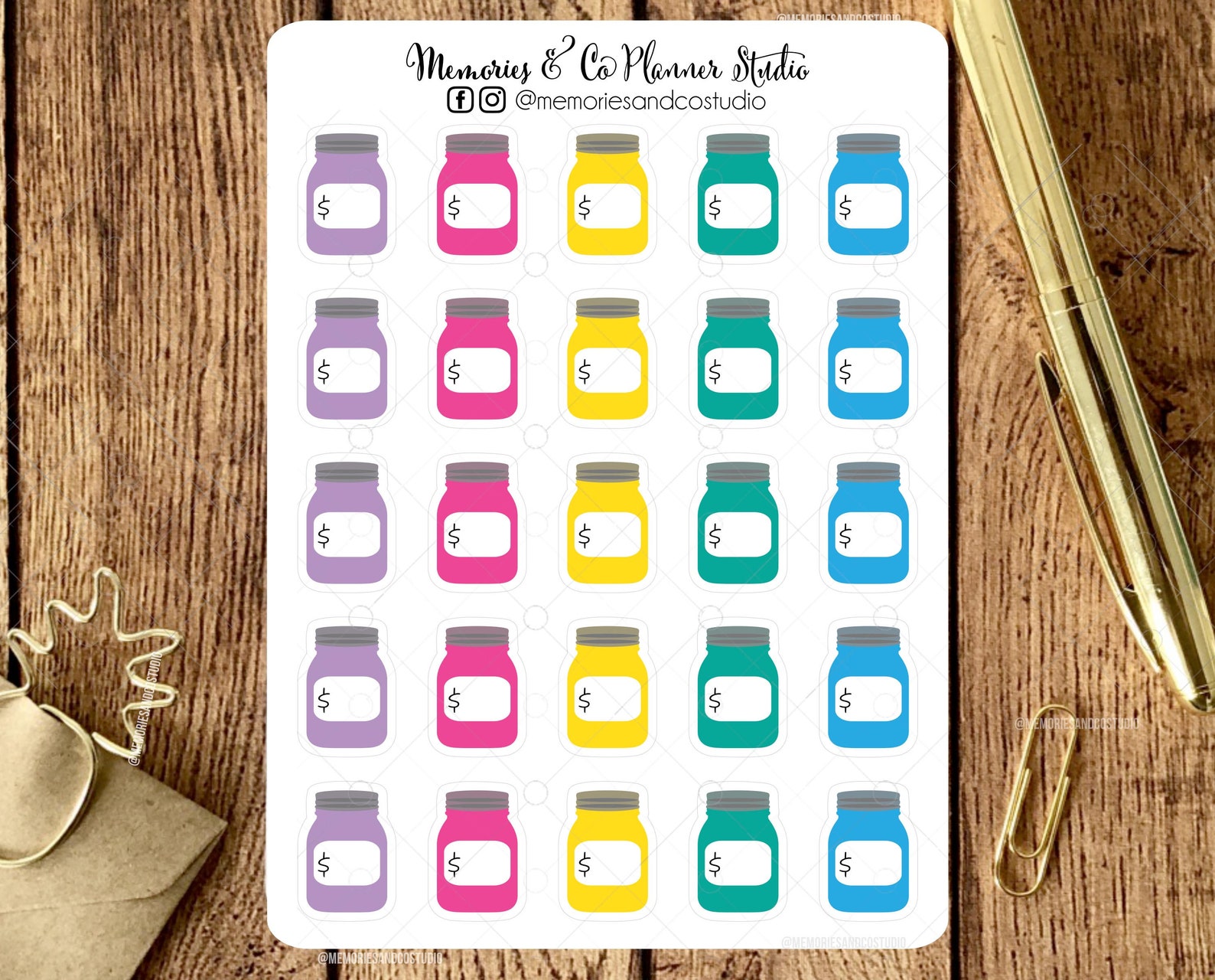 Money Saving Planner Stickers Budget Savings stickers Money | Etsy