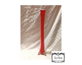 Retro tall red Vase, Excellent condition.