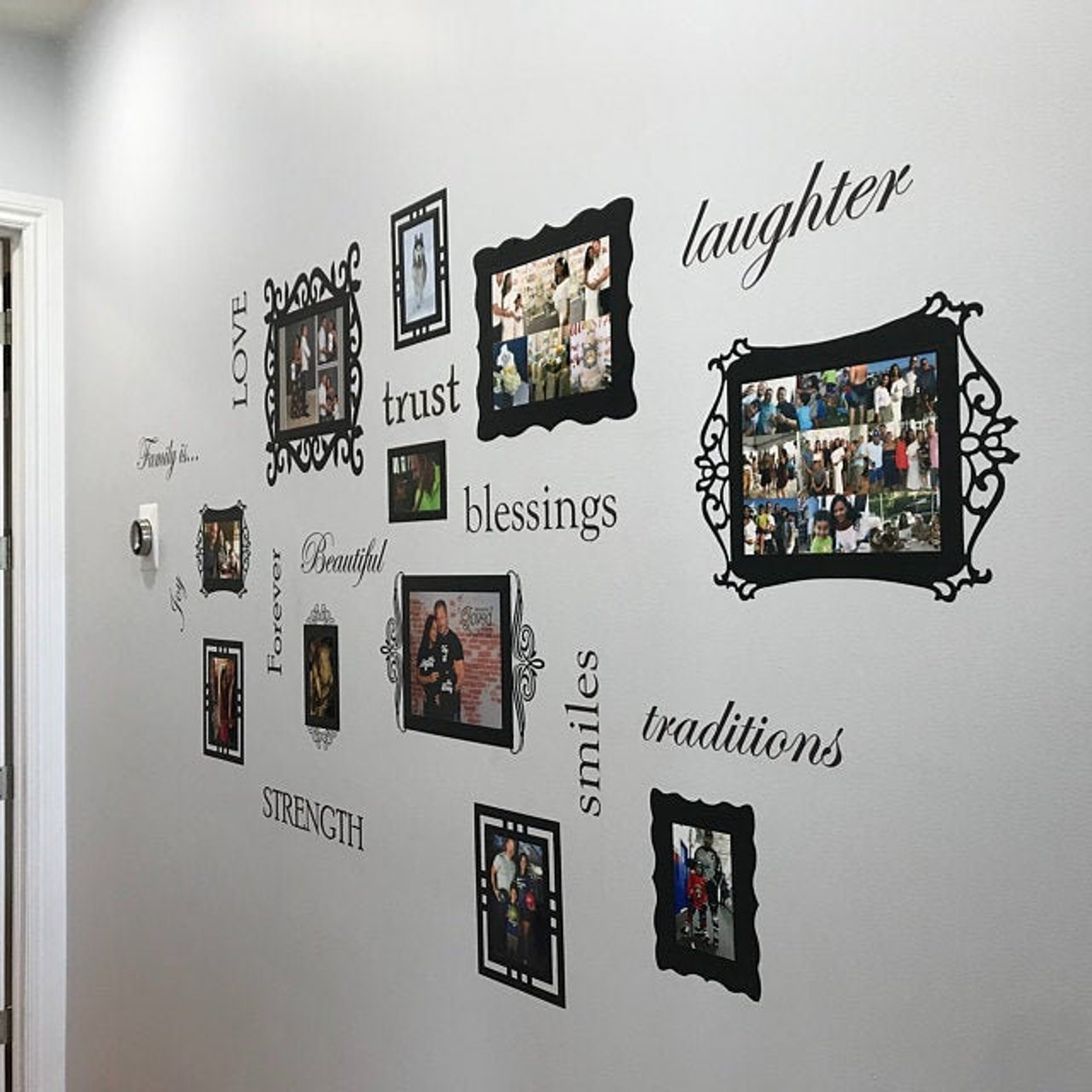 Custom Wall Decals Vinyl Picture Frame Custom Frame Vinyl Etsy