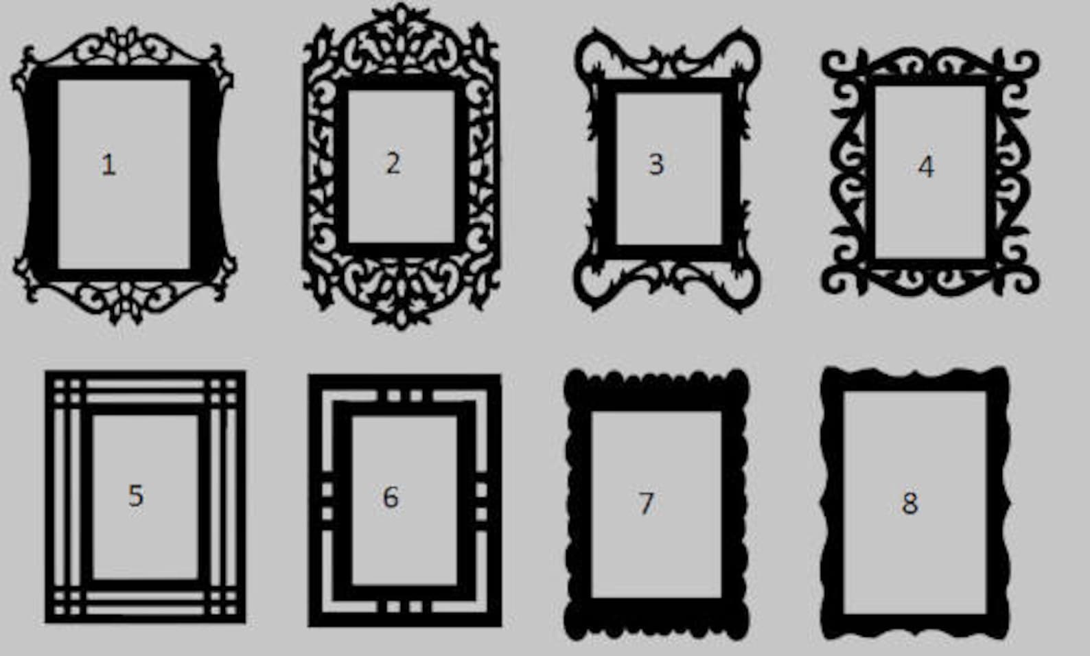 Custom wall decals vinyl picture frame custom frame vinyl Etsy