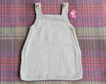 3-6months 100% cotton knitted pinafore dress