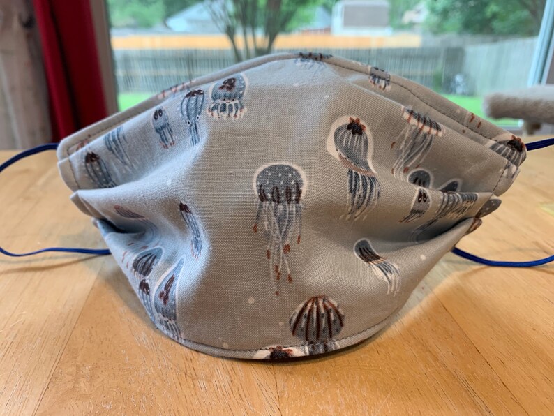 Floating Jellyfish Face Mask Reversible With Nose Piece 3 Etsy