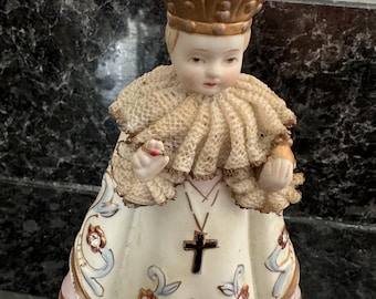Infant of Prague with Crown Statue by Lefton 1950’s