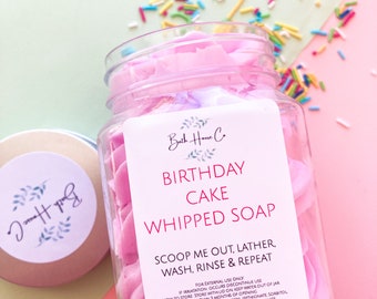 Custom Fluffy Whipped Soap, Whipped Soap with Shea Butter, Soap Birthday Gifts, Girls Birthday Gifts