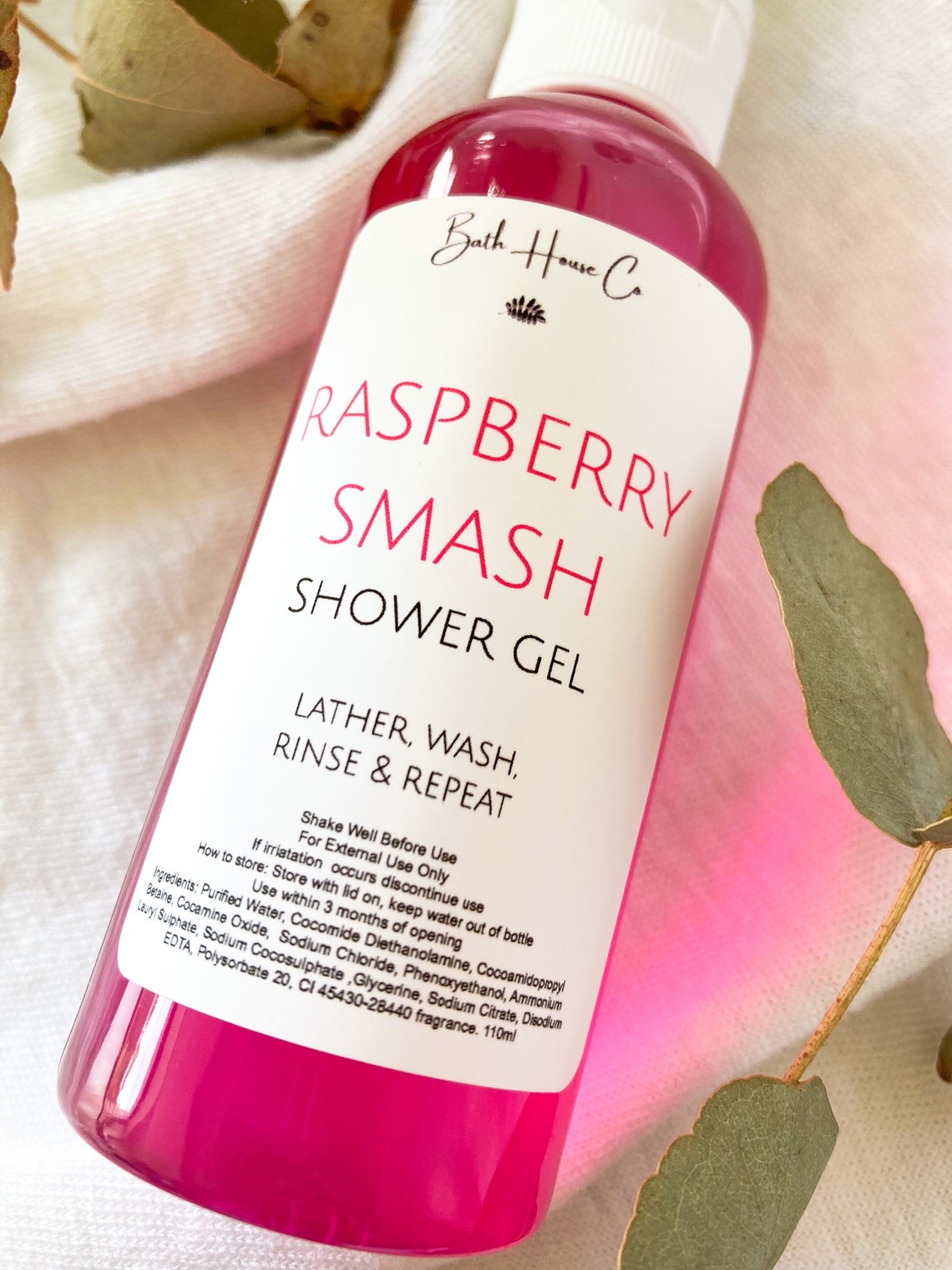 Raspberry Shower Gel Body Wash and Handmade & Natural Spa Etsy