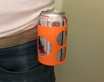 Beer Holster (Circle), Man Gift, Valentines, Personalized Gift, Independence Day Gift , Beer Grilling, Gifts for Him, Beer Caddy, Beer Gift