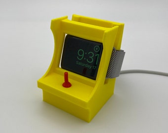 Mini Arcade Cabinet Apple Watch Charging Station, Valentines, Personalized Gift, Apple Watch Stand, Tech Accessories, Gifts for Him/Her