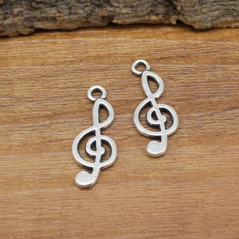 25PCs Silver Tone Key Charms Pendants 29x10mm