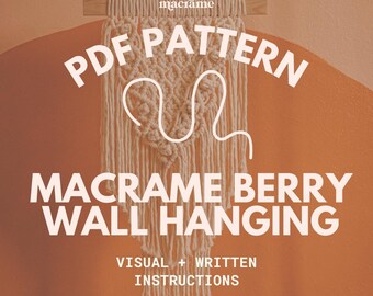 Samouczek makramy - Makrama ścienna - Pobierz plik PDF - Wzór średniozaawansowany