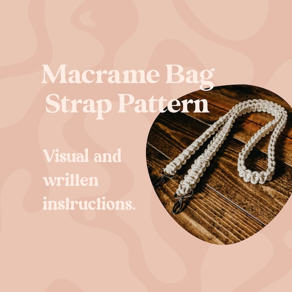 Tutorial Macrame - Macrame Bag Tutorial - Pattern Macrame - Digital Download - Macrame Bag Pattern - Bag Strap Replacement