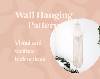 Macrame Pattern - Digital Macrame Pattern - Instant Download - Beginner Wall Hanging - PDF Pattern