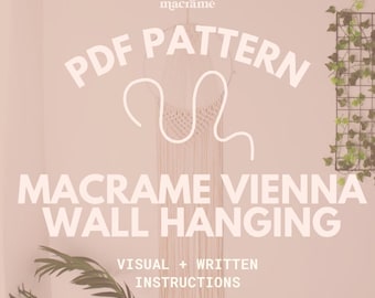 Macrame Pattern - Digital Macrame Pattern - Instant Download - Beginner Wall Hanging - PDF Pattern