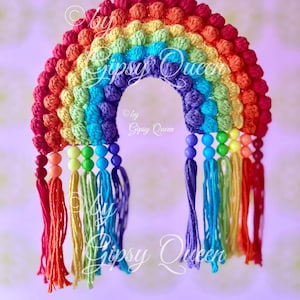 Rainbow crochet pattern – Sweet DIY rainbow with and without face | PDF instructions