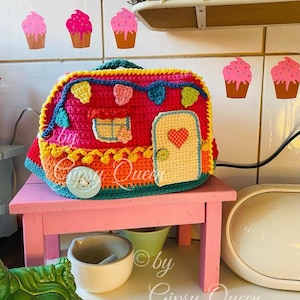 Crochet pattern toaster hider caravan, crochet cover, crochet cover, crochet caravan, crochet funny cover