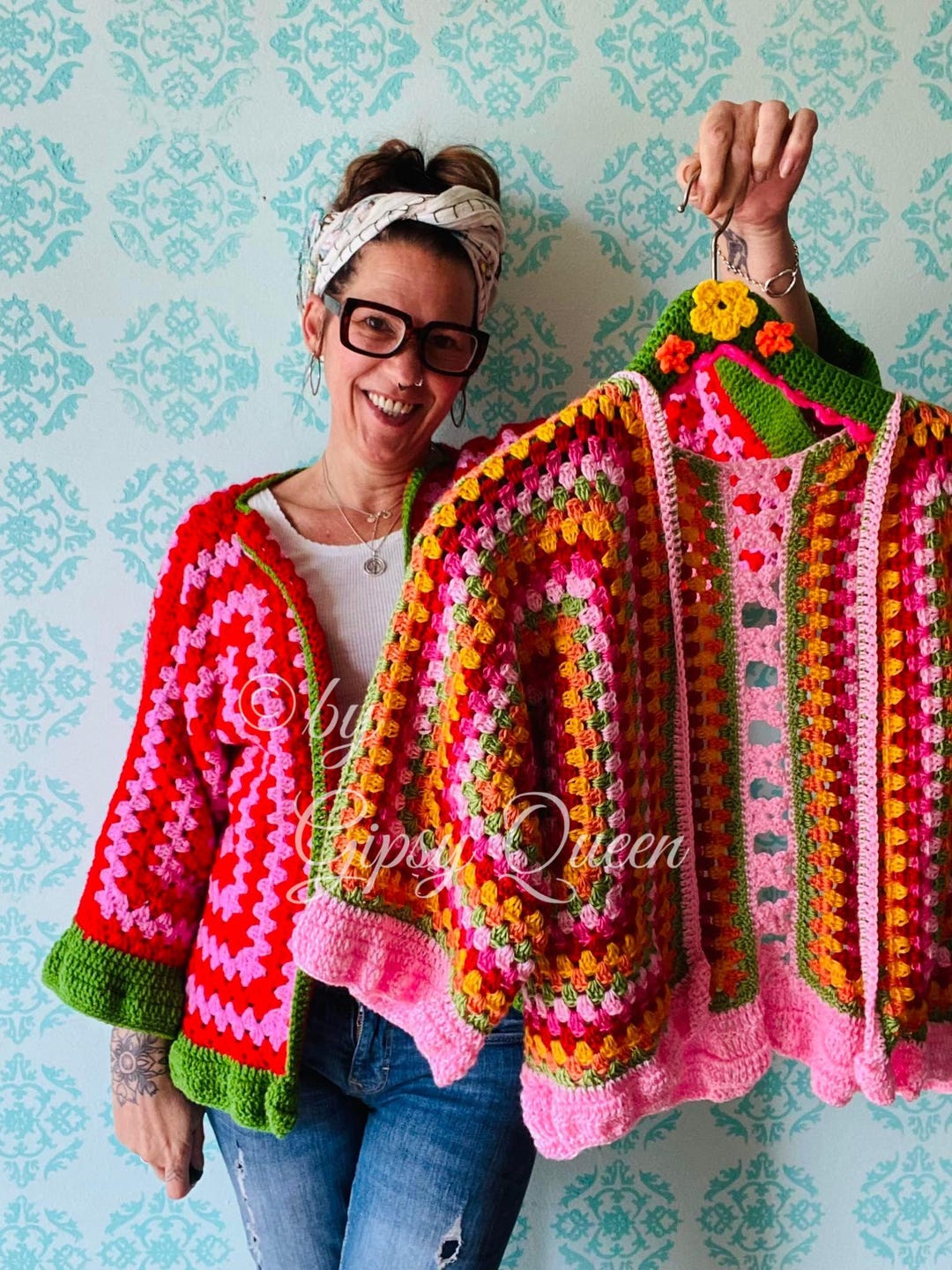 Häkelanleitung Doris, Jacke häkeln, Damen Jacke häkeln