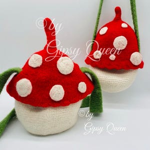 Crochet Pattern for Paul the Mushroom Bag – DIY Felt Bag in Mushroom Shape | Instructions for Felt Bag with Mushroom Design PDF