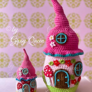 Häkelanleitung Feenhaus Türstopper – märchenhaftes Häkelhaus, Deko Haus, Feenhaus häkeln, Türstopper häkeln, Kinderzimmer Deko