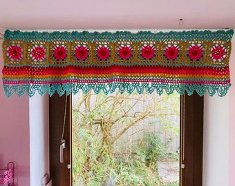 Curtain crochet instructions (language in German + English) PDF format