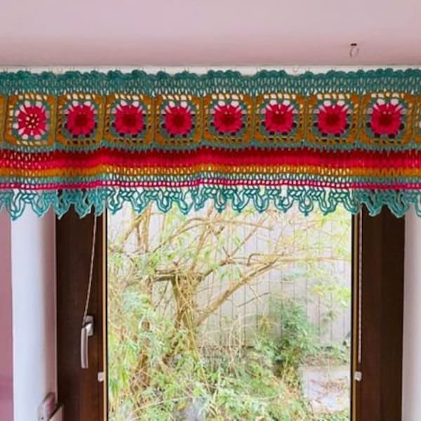 Curtain crochet instructions (language in German + English) PDF format