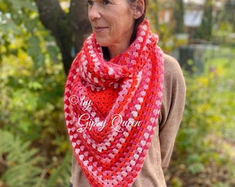 Crochet pattern scarf, crochet slip scarf, crochet loop, crochet neck warmer