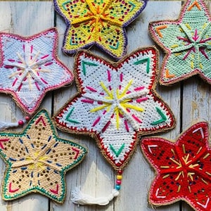 Crochet pattern star (German & English) PDF format