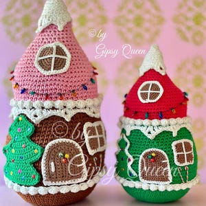 Crochet pattern gingerbread house Detailed instructions for a cute Christmas village DIY