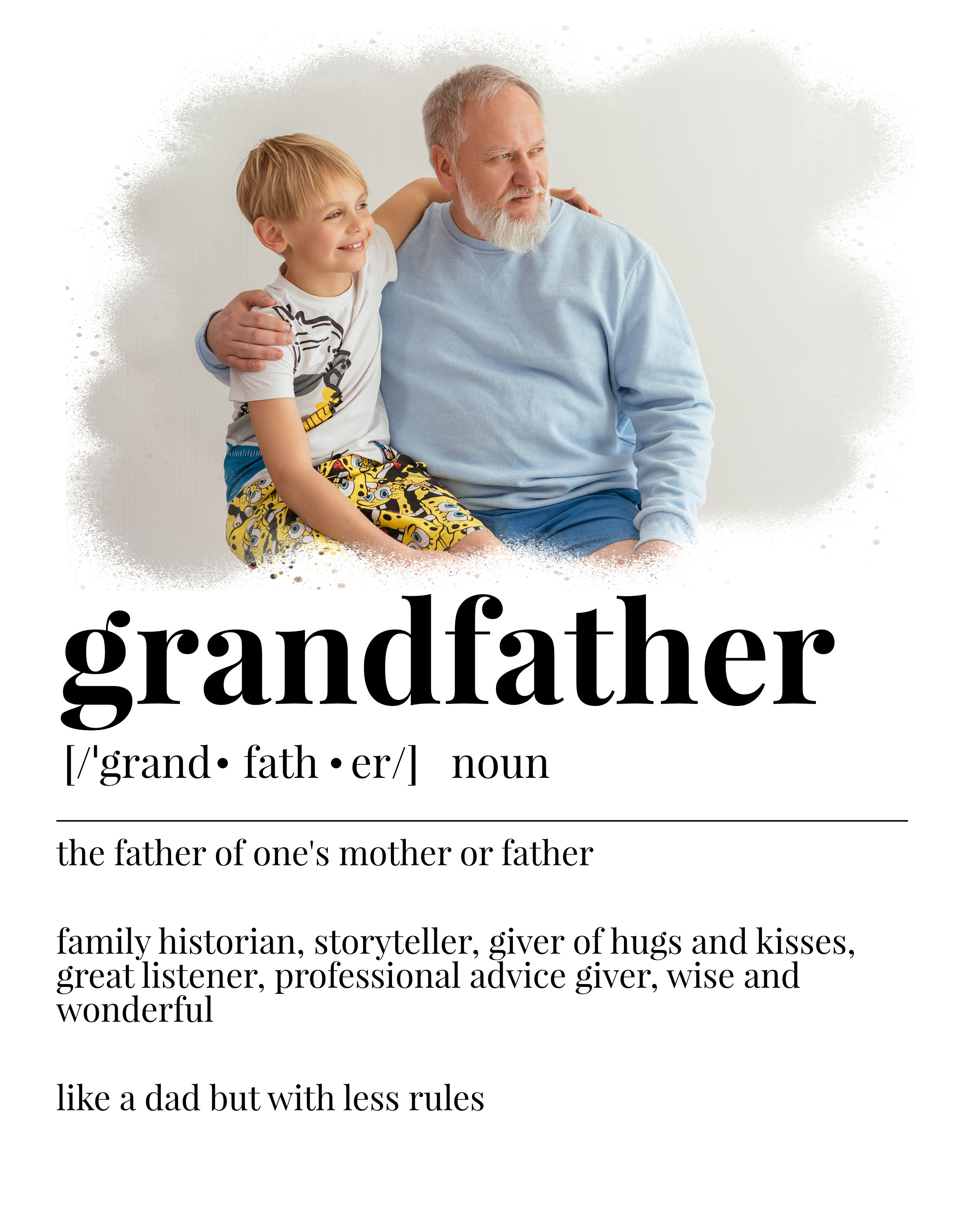 Digital Grandfather Definition Printable Art, Digital Art, Grandfather