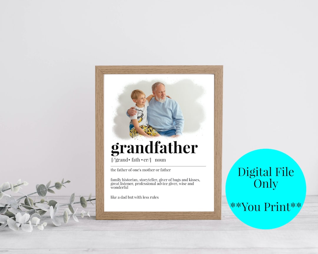 Digital Grandfather Definition Printable Art, Digital Art, Grandfather