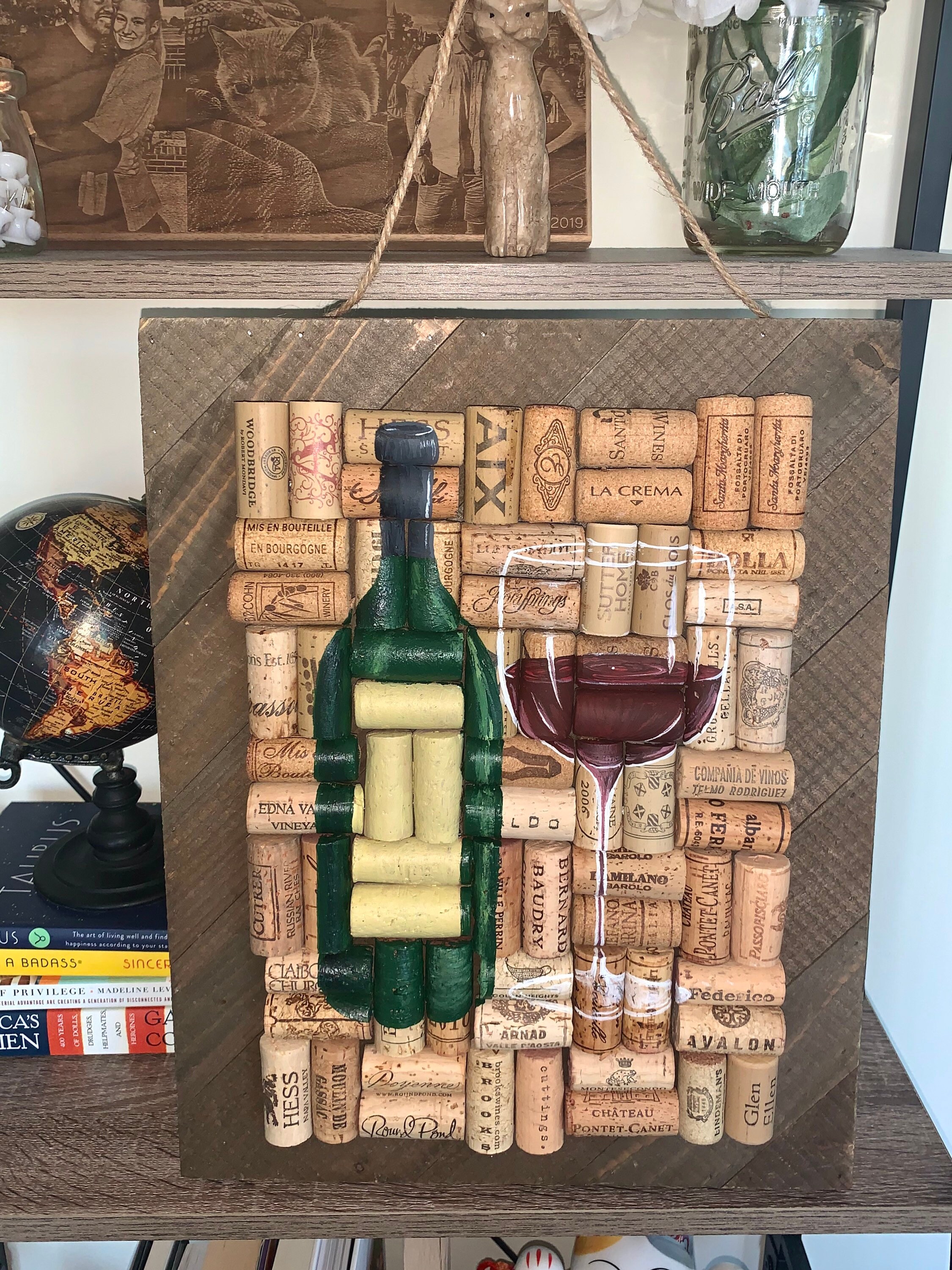 Red Wine Custom Cork Wall Hanging Etsy