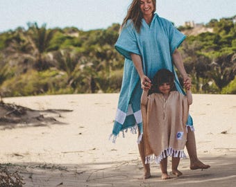 Surf Poncho Unisex Beach Poncho Lightweight Towel Poncho Hooded bath robe Changing robe for surfing swimming Quick dry travel & wellness