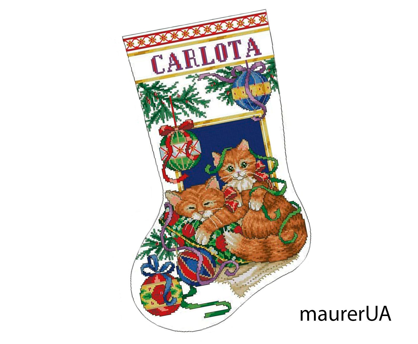 パーソナライズされたクリスマスストッキング ママと私 クリスマス