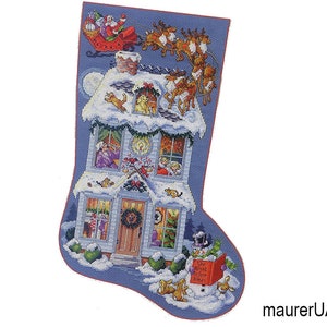 Weihnachtsstrumpf Twas die Nacht vor Weihnachtsstrumpf Kooler Design Studio Familie Weihnachtsstrümpfe Kundenspezifische Kreuzstich