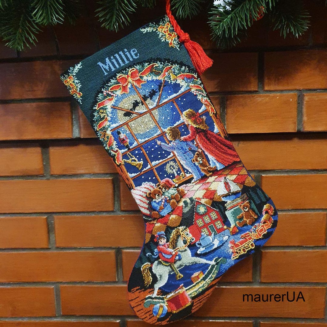 Finished Christmas Stocking Must Be St Nick Christmas Stocking