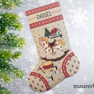 Personalized Christmas stocking Christmas pasr stocking Dimensions