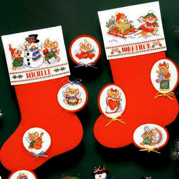 Cross Stitch Christmas Stocking Cuff Patterns Etsy