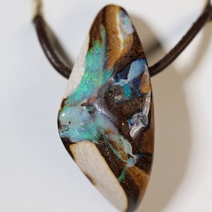 59.7ct Australian Boulder Opal Pendant with Video