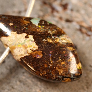 34.5ct Australian Boulder Opal Pendant with Video
