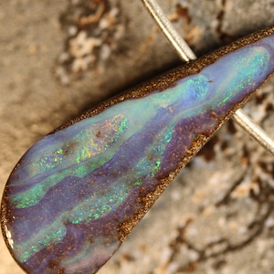 30.3ct Australian Boulder Opal Pendant with Video