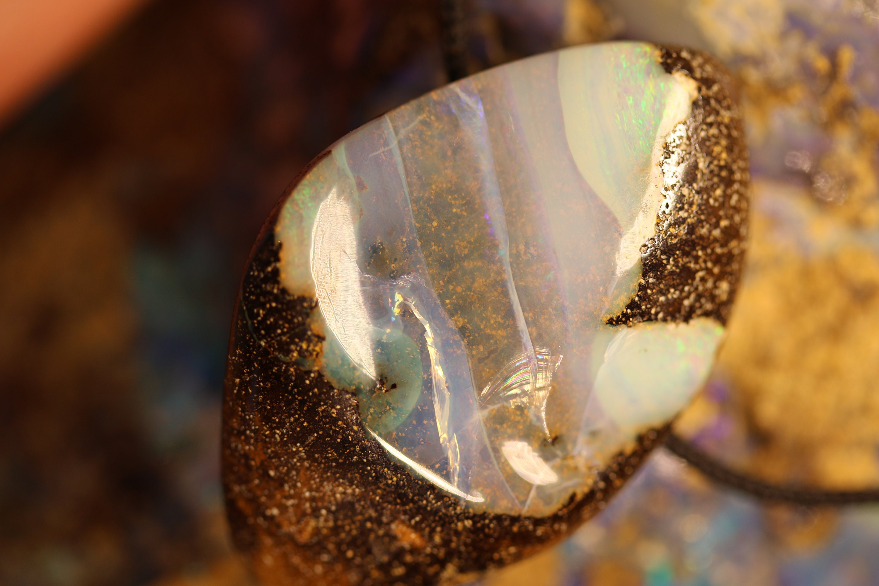 64.5ct Australian Boulder Opal Pendant with VIDEO