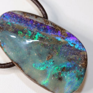 92.6ct Australian Boulder Opal Pendant with Video